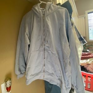 Blue oversized brandy Melville zip up